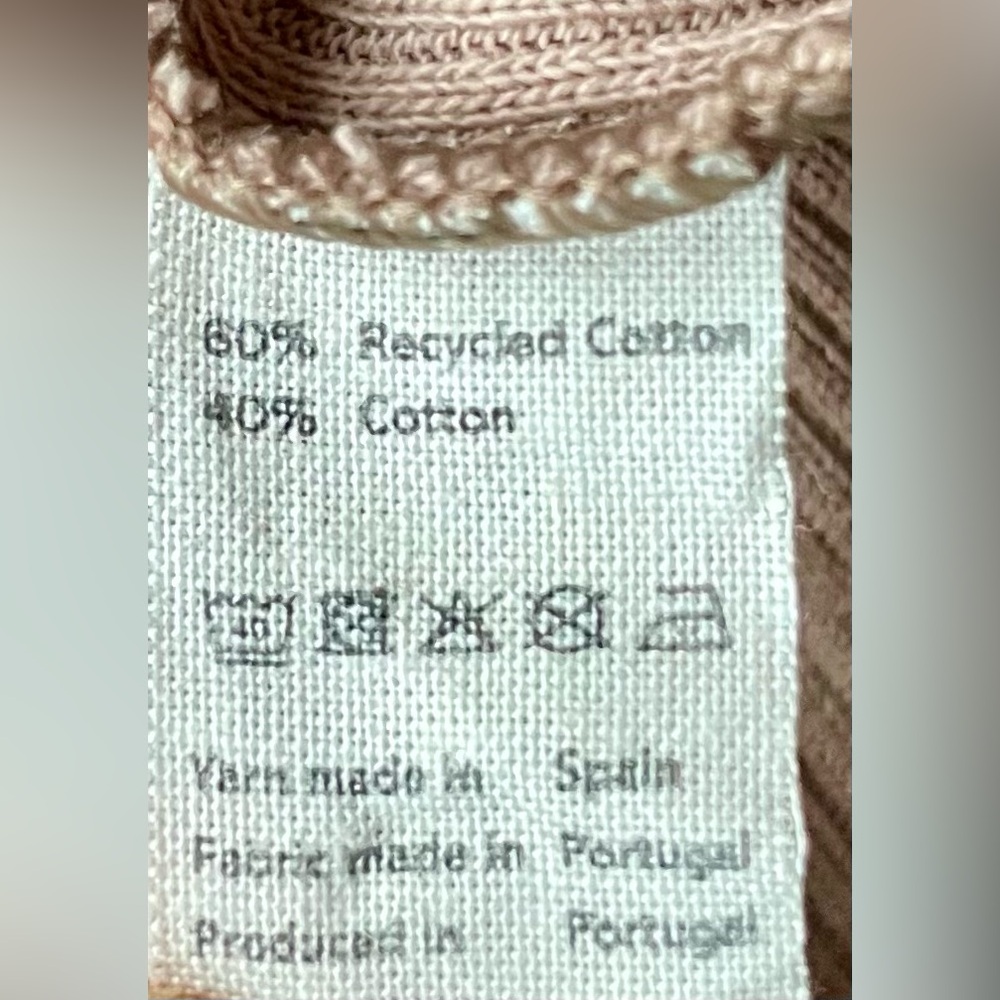 Baserange Ribbed Tan Long Sleeve Top - Picture 3 of 3